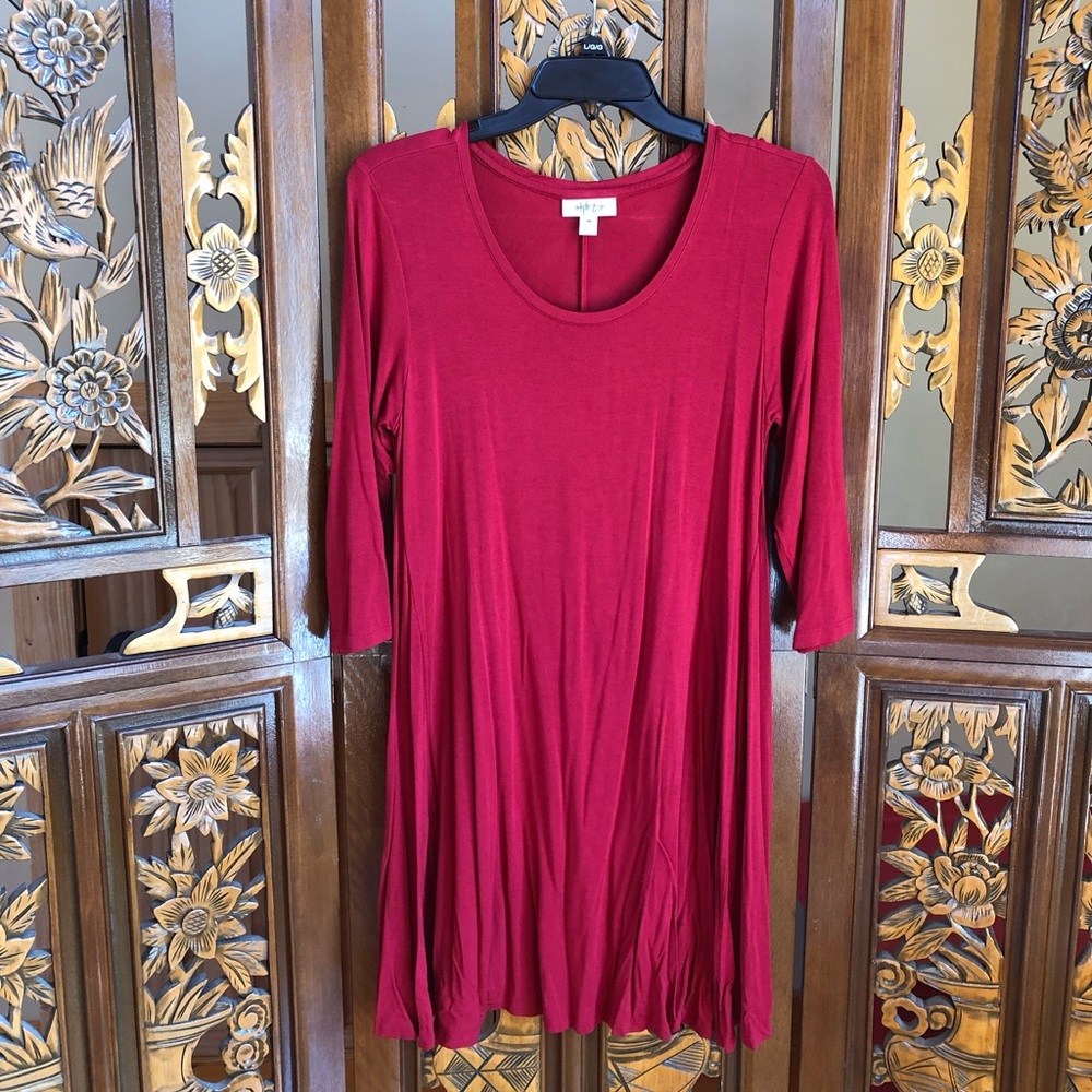 Style&Co Rayon Blend Long Sleeve Shift Dress